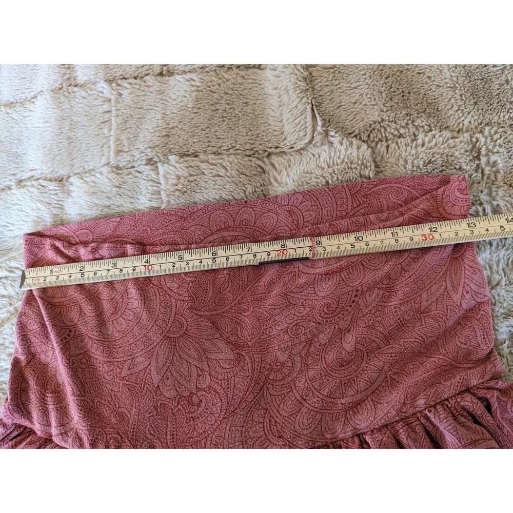 Slightly Buddha Bamboo Lounge Set Pink Paisley Tunic & Harem Pants OS